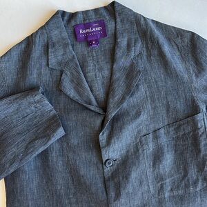 Ralph Lauren Purple Label‎ Collection Linen Lightweight Blazer Blue Mens Medium